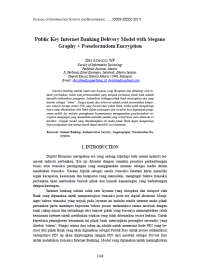 Public key internet banking delivery model with stegano graphy + pseudorandom encryption – Laporan Akhir Penelitian