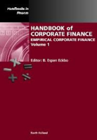 Handbook of corporate finance : empirical corporate finance vol. 1