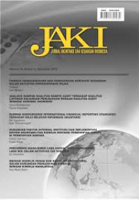 JAKI : JURNAL AKUNTANSI DAN KEUANGAN INDONESIA