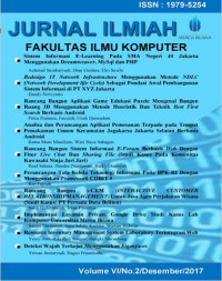 JURNAL ILMIAH FAKULTAS ILMU KOMPUTER UMB