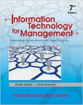 Information technology for management : transforming organizations in the digital economy 7th ed.