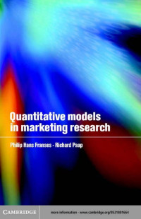 Quantitative models in marketing research