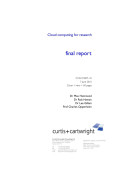 Cloud computing for research final report