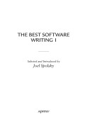 The best software writing i : selected and introduced