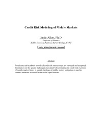 Credit risk modeling of middle markets