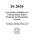 Curriculum guidelines for undergraduate degree program in information systems