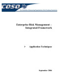 Enterprise risk management integrated framework