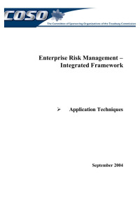 Enterprise risk management integrated framework