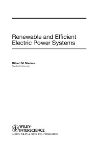 Renewable and efficient electric power systems