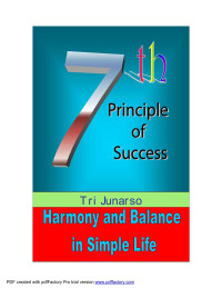 7th principle of success: harmony and balance in simple life