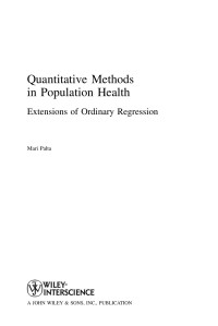 Quantitative methods in population health: extensions of ordinary regression