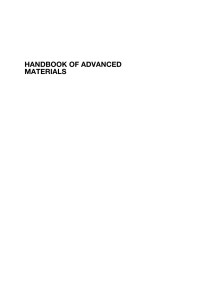 Handbook of advanced materials: enabling new designs