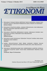 ETIKONOMI: JURNAL EKONOMI DAN BISNIS