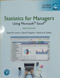 Image of Statistics for managers using microsoft excel 9th edition global edition